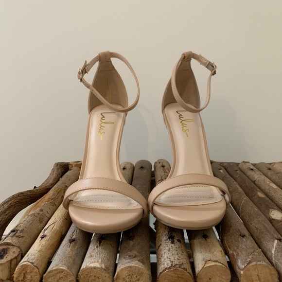 Lulus Shoes - Lulus NUDE ANKLE STRAP HEELS
